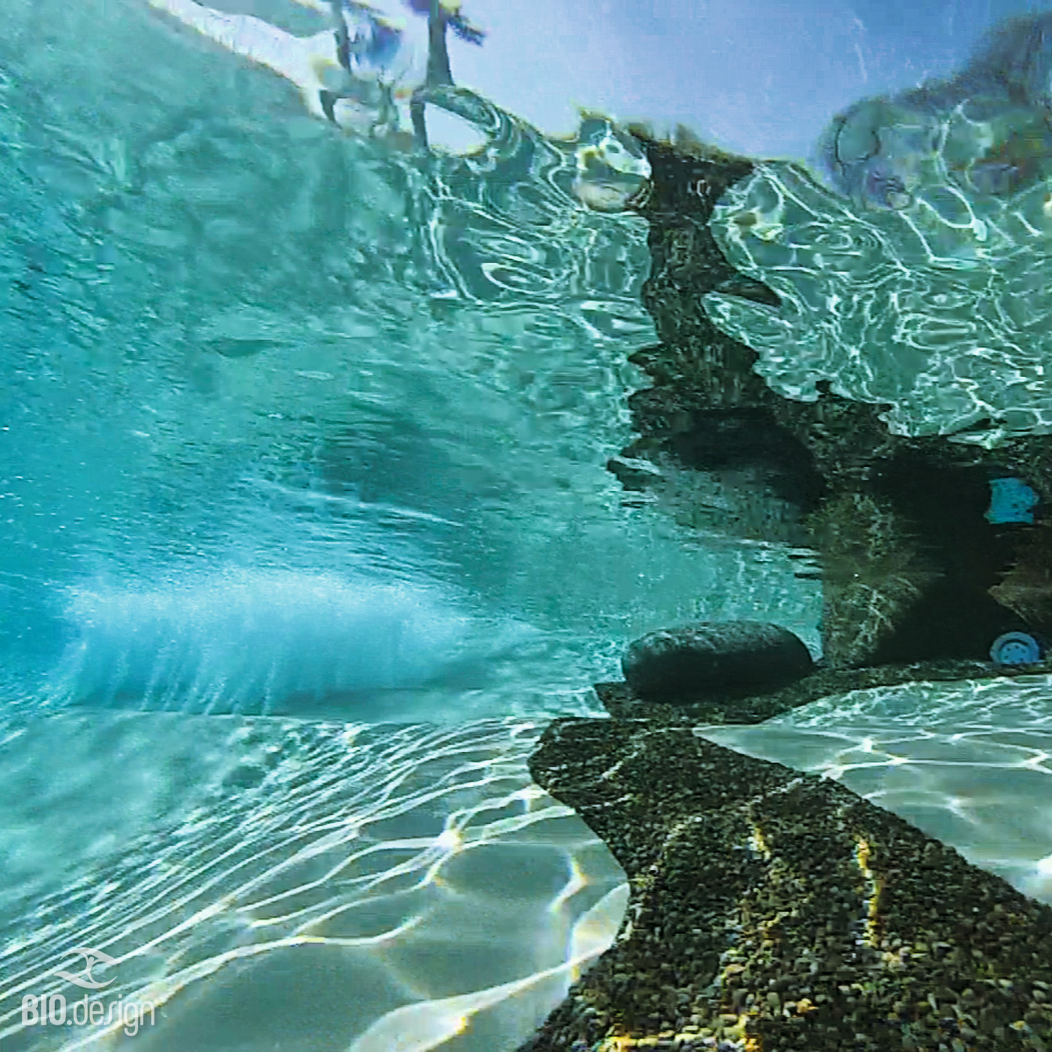 Unterwasserfoto von Biodesign-Pool